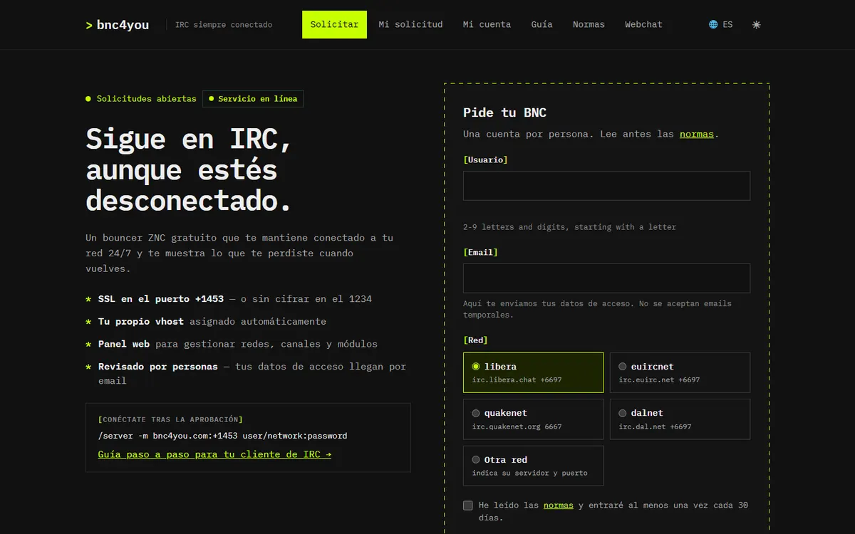 BNC4You request page